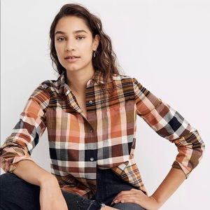 Madewell plaid button down, Size M